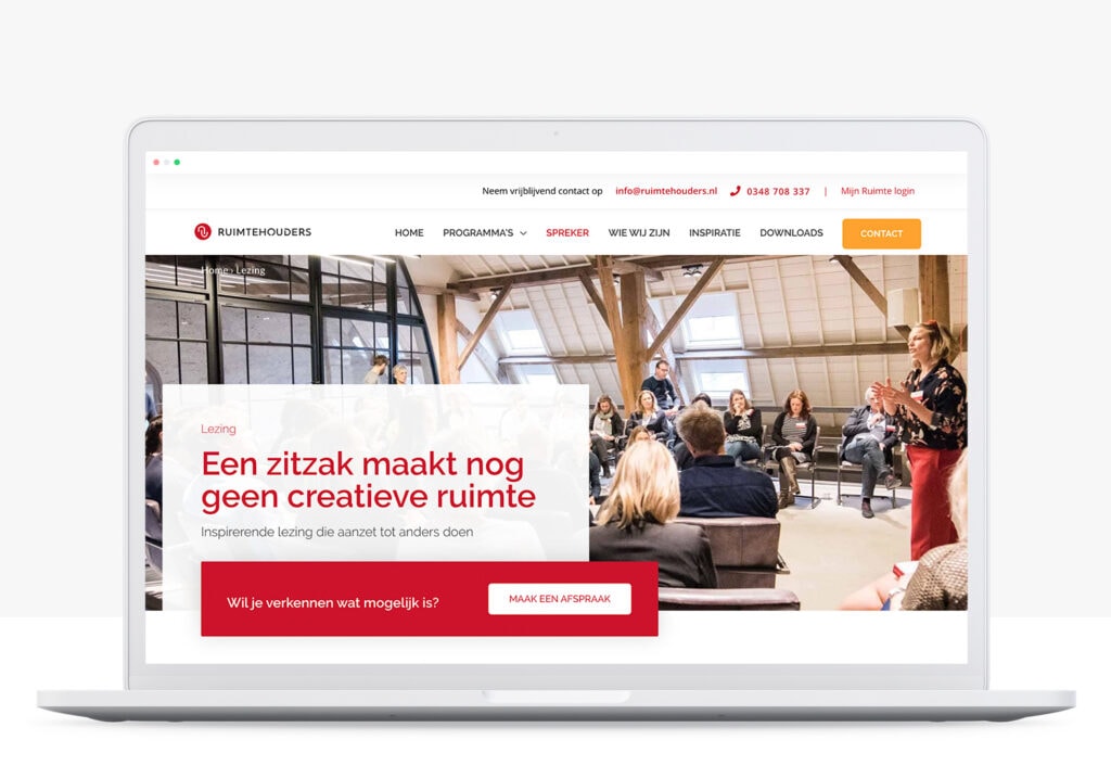 rots in branding portfolio ruimtehouders website ontwikkeling