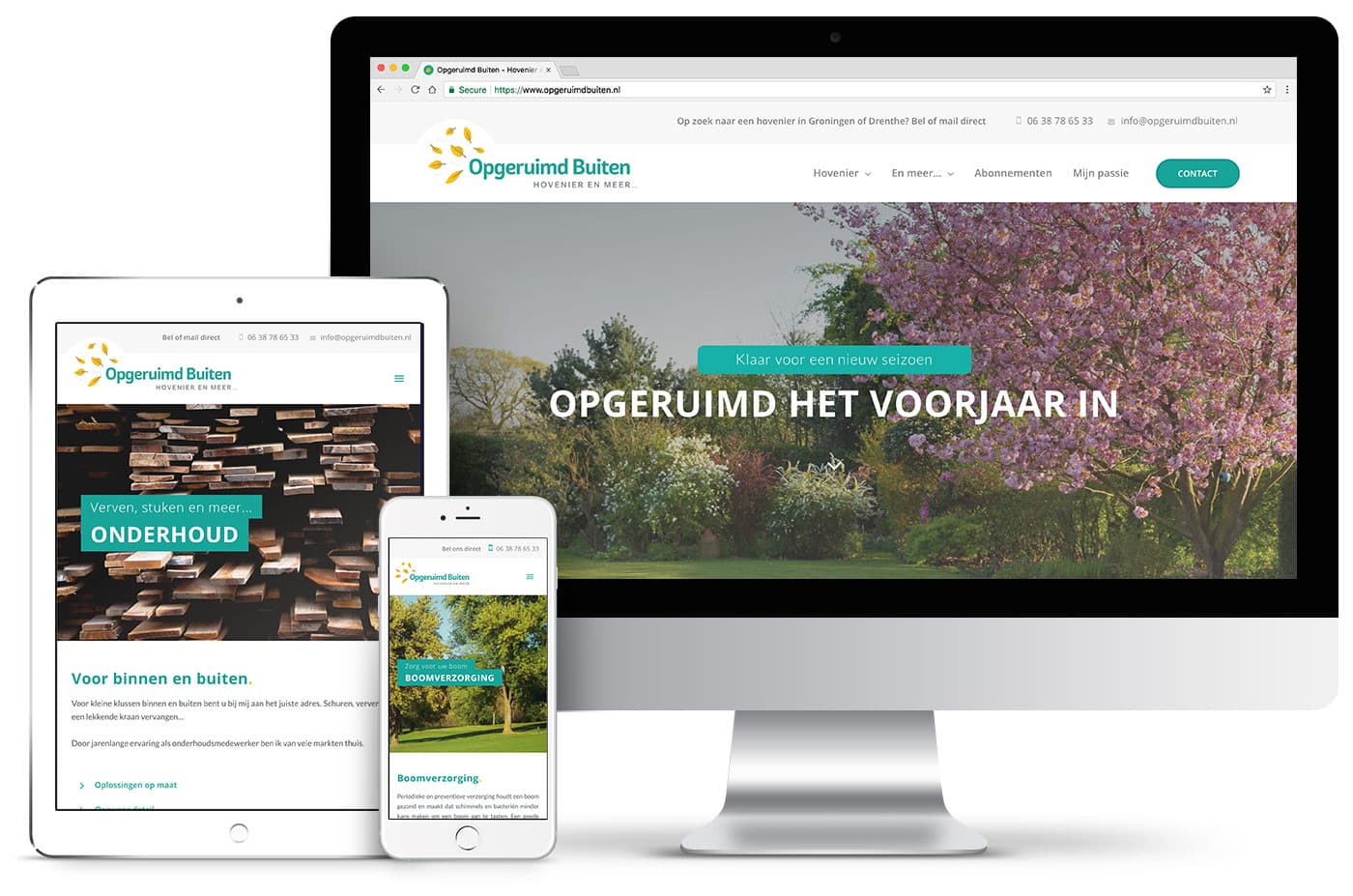 Professioneel webdesign groningen portfolio - website van Opgeruimd Buiten