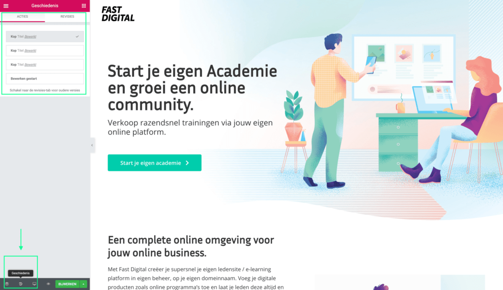 superfijn online academie elementor editor history.png