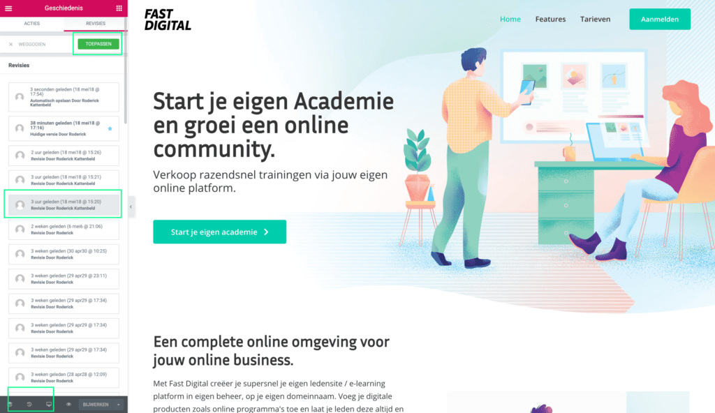 superfijn online academie elementor editor revisie.png
