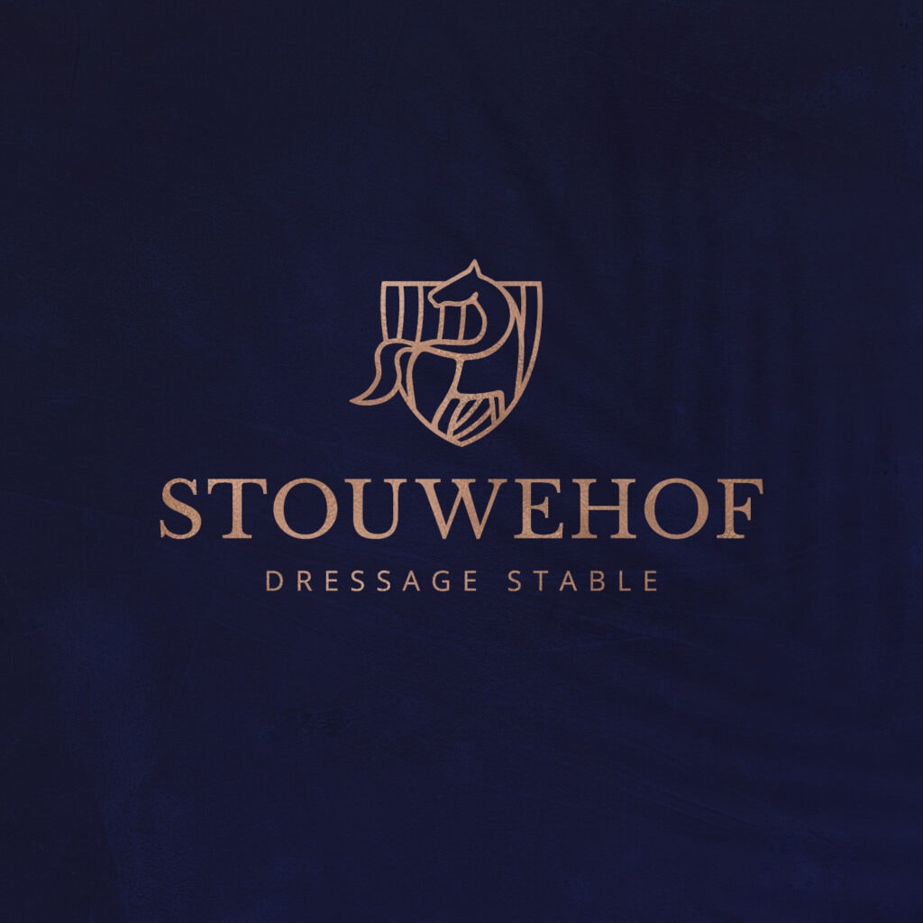 rots in branding logo ontwerp stouwehof dressage stable