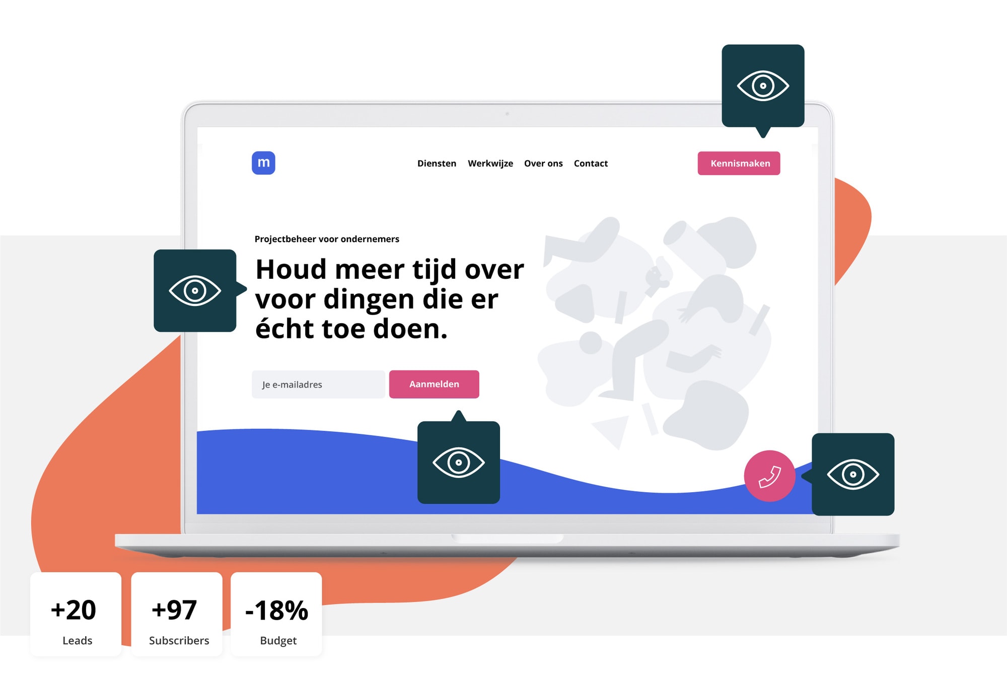Rots in branding Digital Summer Mockup Conversie